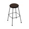 Holland Bar Stool Co 25" Stationary Counter Stool, Black Wrinkle, Rein Coffee Seat 303025BW025 - alternate 1